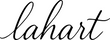 Cursive 'lahart' logo